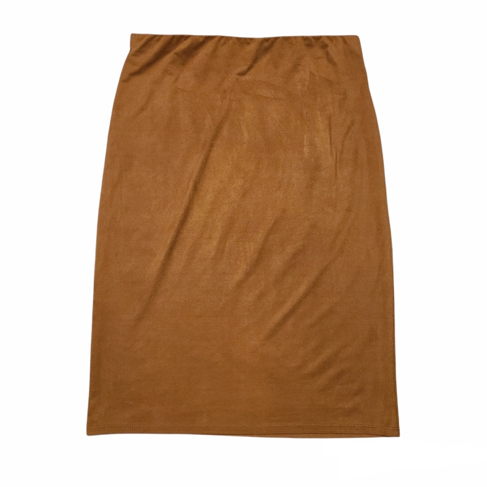 Ambiance Suede Pencil Skirt | Tan